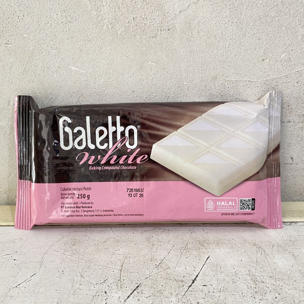 

Galetto white chocolate compound 250 gram | white chocolate | cokelat putih