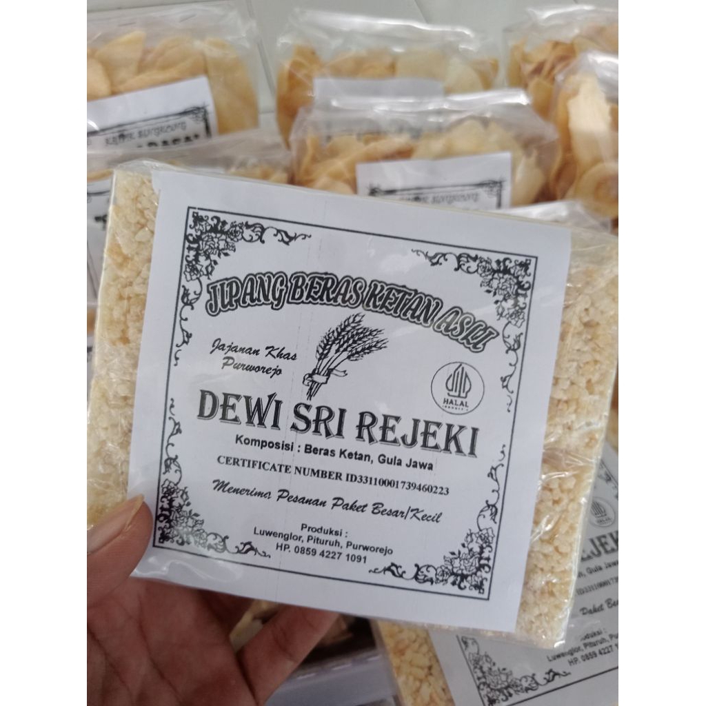 

Jipang Beras Ketan asli | beras ketan pilihan enak manis kres | 1 bal isi 10 pac | 1 pac isi 12 pcs