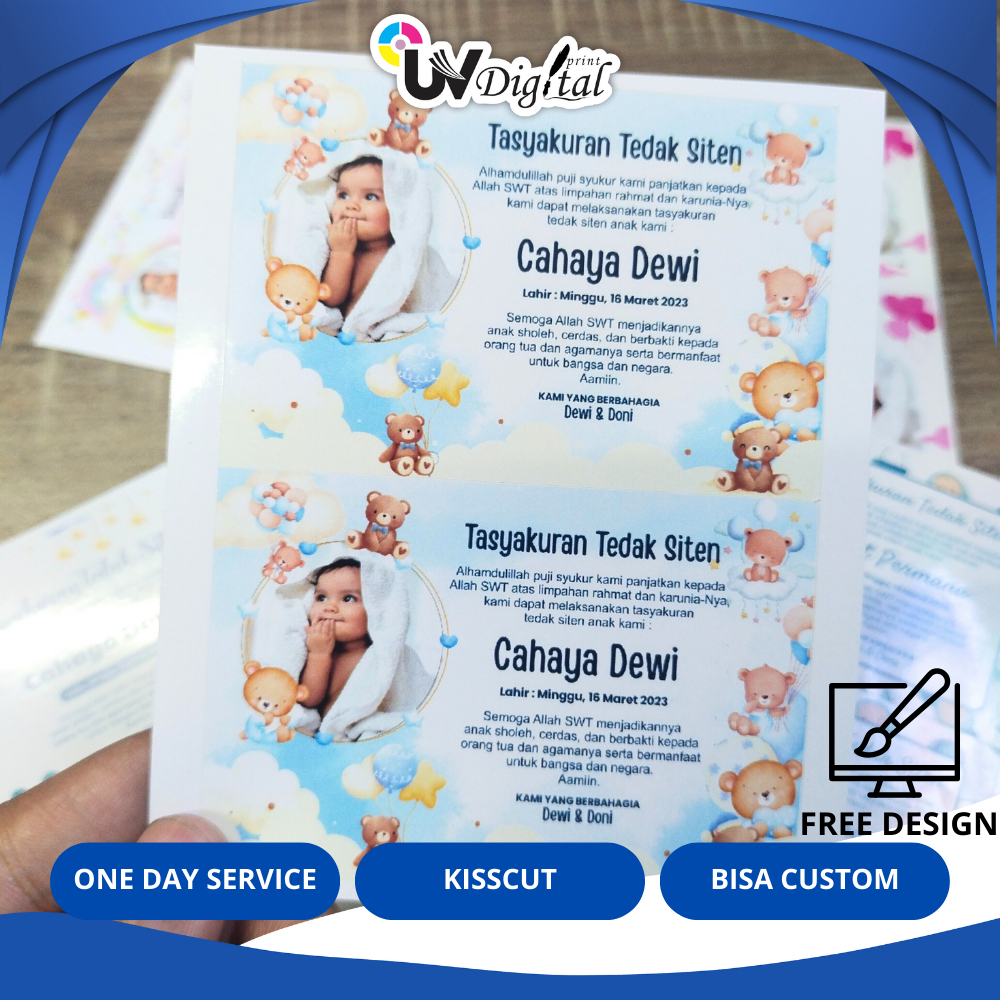 

Tasyakuran Aqiqah/ Stiker Aqiqah / Stiker Tasyakuran Kelahiran