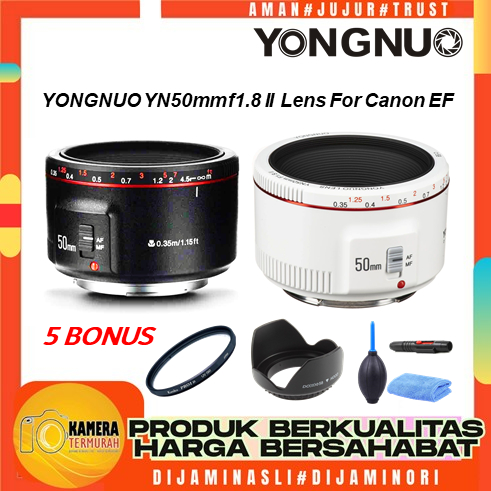 LENSA FIX YONGNUO CANON YN 50MM F1.8 MARK II - LENSA BOKEH