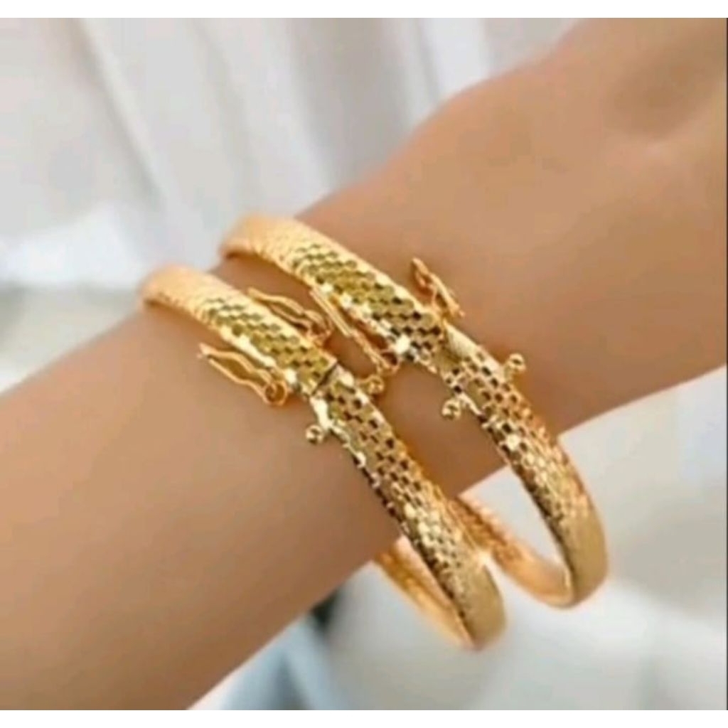 gelang wanita titanium Bangkok motif terlaris