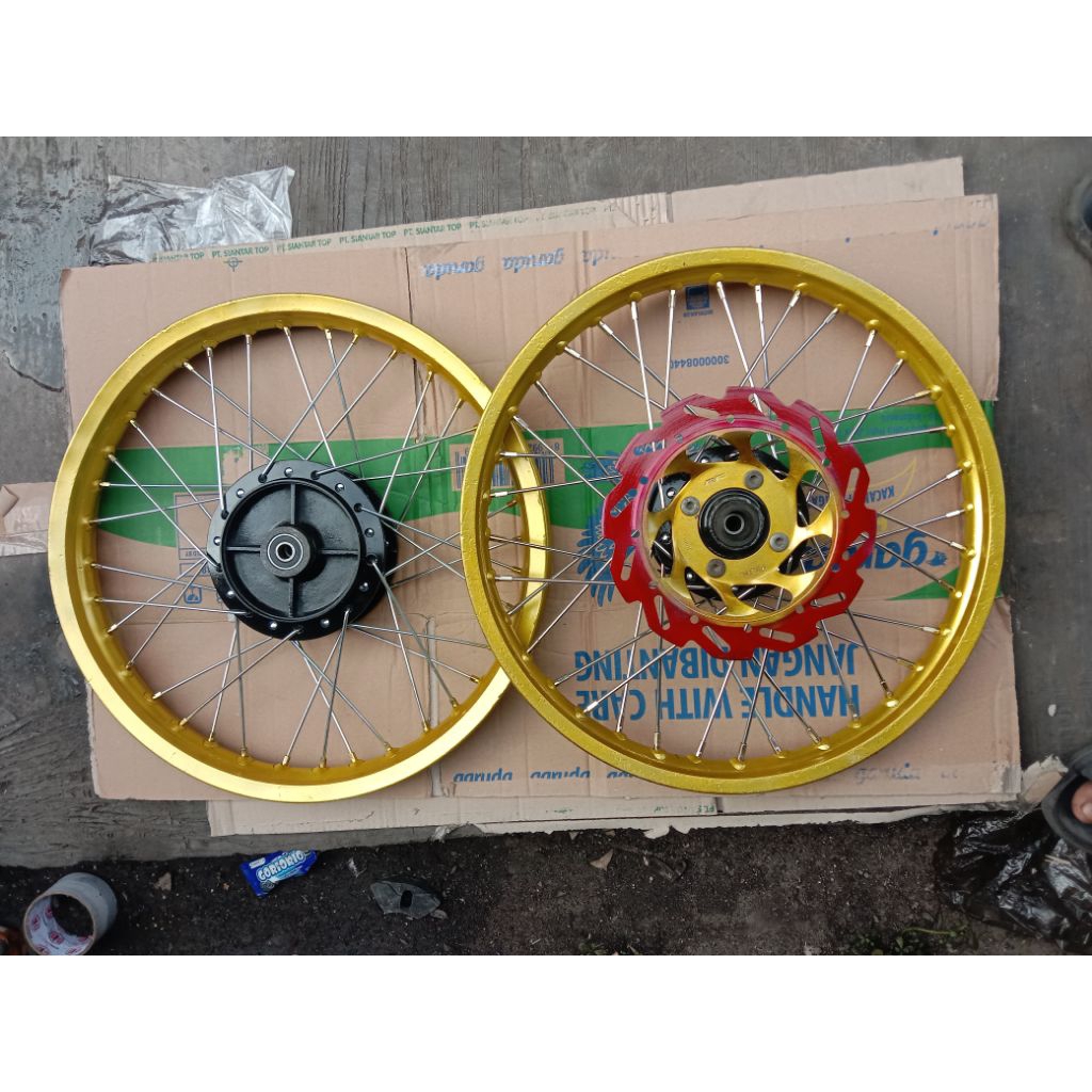 velg/pelek Honda variasi 1set motor Supra x lama Supra fit lama+ bonus piringan cakram stelan baru