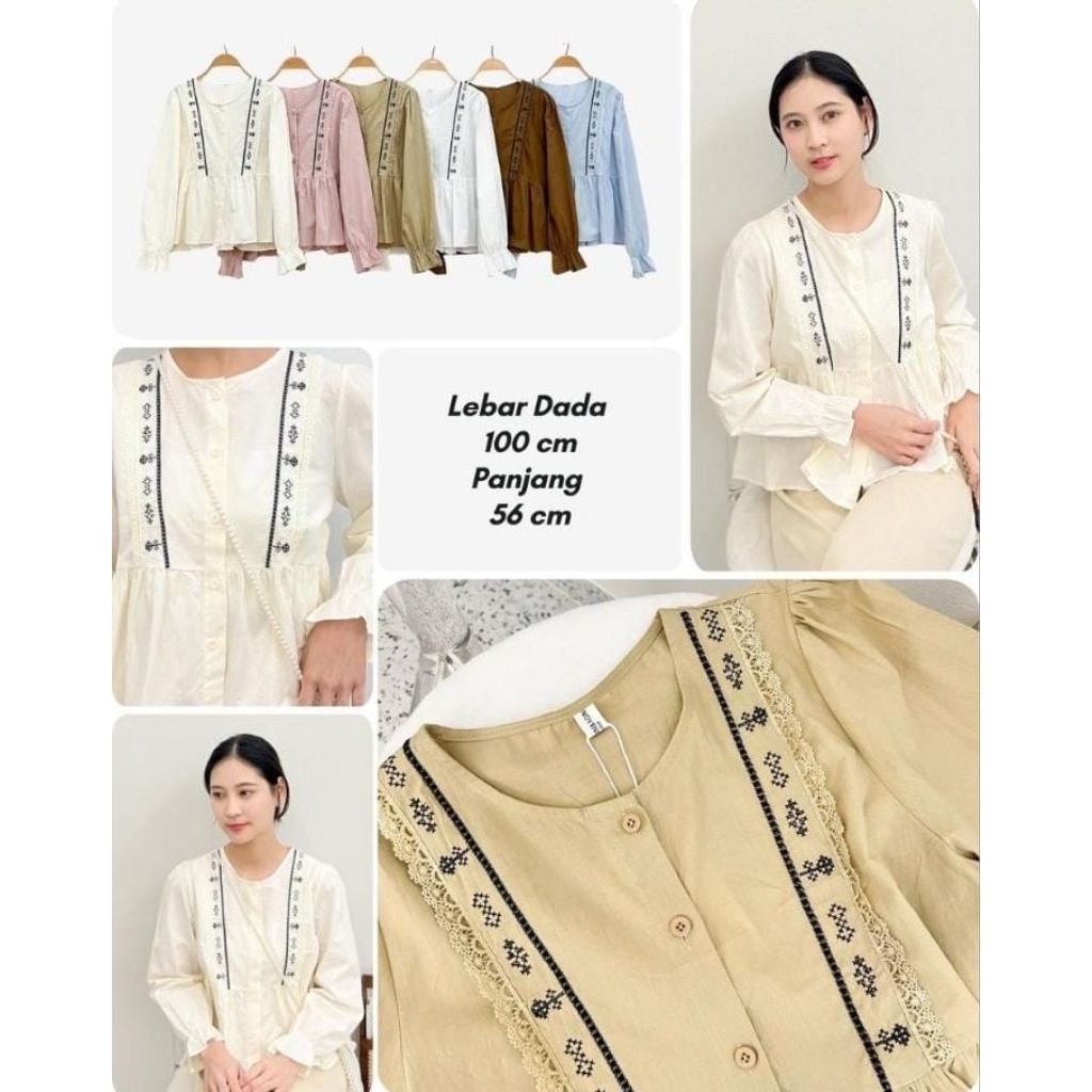 WAIKIKI Blouse korea/Blouse import/Blouse polos/Blouse polos