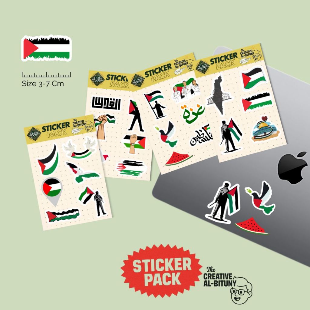 

Sticker Pack Aesthetic Palestina - Gaza – Ukuran 6-8 cm | Stiker Waterproof & High Quality Vol 1