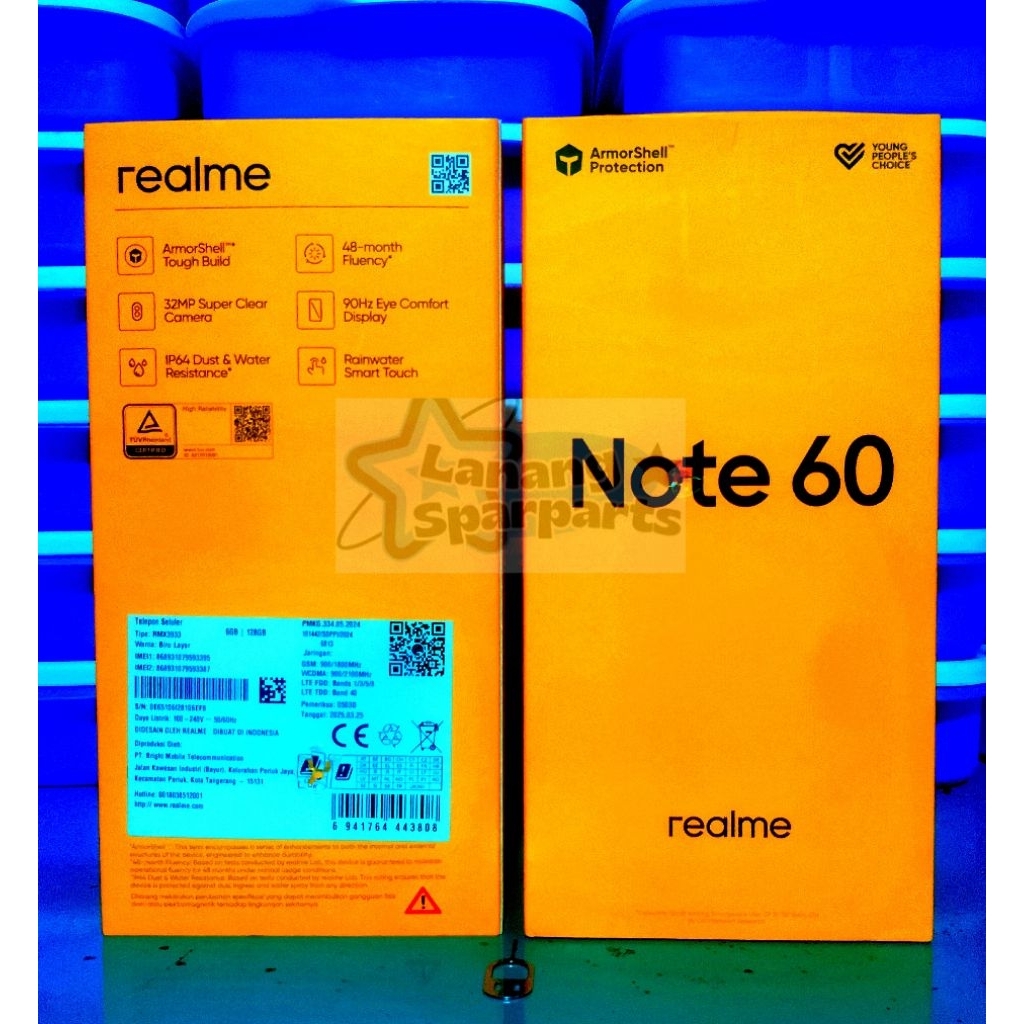 DUS BOX HP KOTAK CELLULER REALME NOTE 60 COPOTAN ASLI BAWAAN DUS REALME NOTE 60 KARDUS HP KOTAK HP B