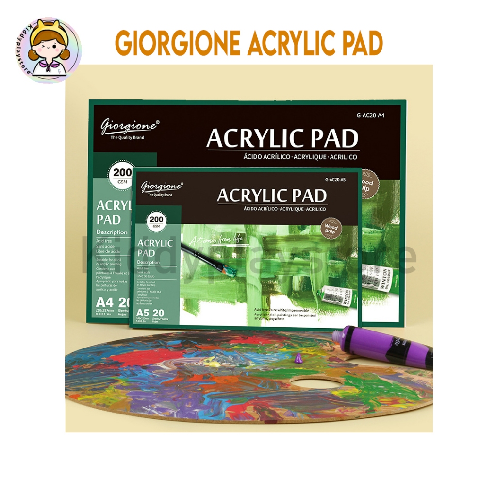 

Giorgione Acrylic Oil Paint Paper Book Lukisan Minyak Akrilik A3/A4/A5 G-AC20