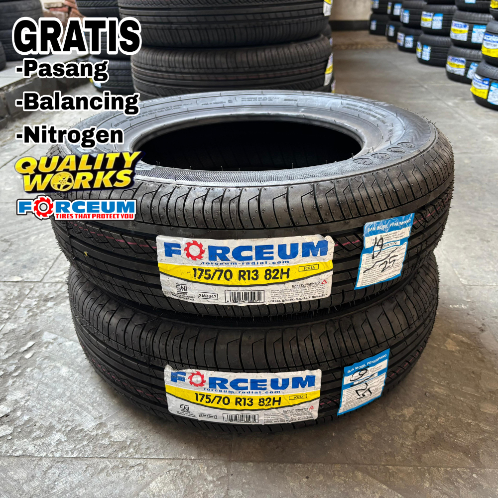 BAN MOBIL STANDAR RING 13 FORCEUM ECOSA 175 70 R13 BAN TUBLLES 175/70 R13