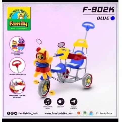 Sepeda Roda tiga roda 3 family boncengan double