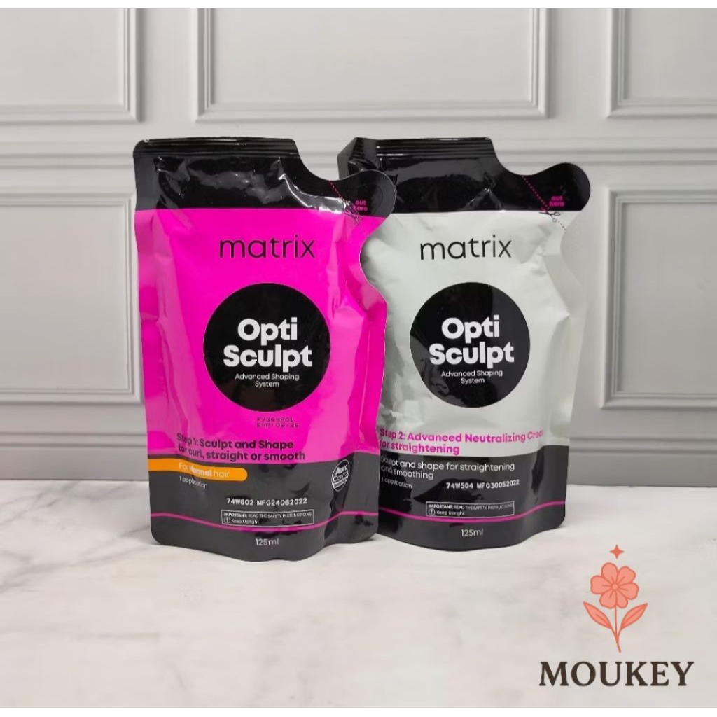 Moukey | Matrix Opti Sculp Smoothing Rambut Dengan Kandungan Keratin | Pelurus Rambut Matrix Ukuran 