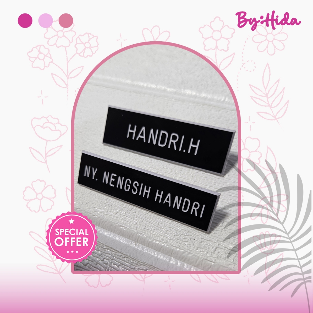 

papan nama dinas ackrilik