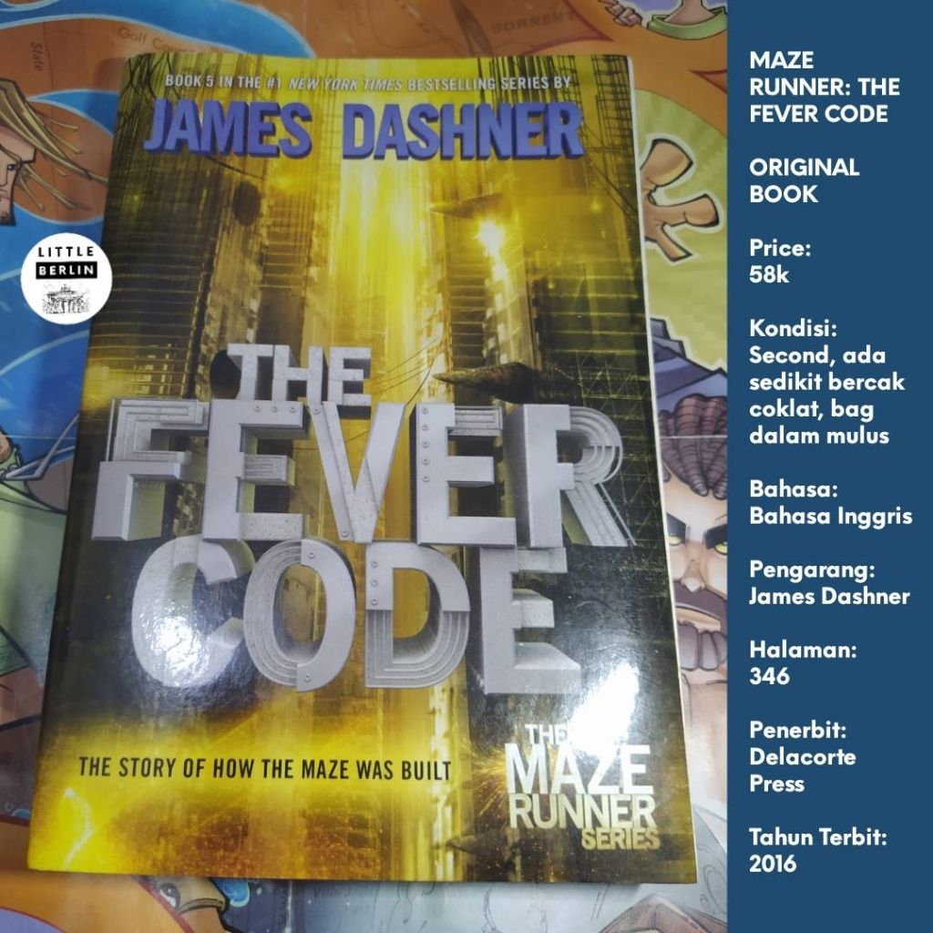 ORIGINAL Novel FEVER CODE James Dashner Preloved Import Book MAZE RUNNER Book 5 Novel Action Adventu