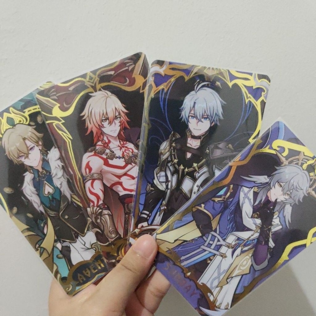 Honkai Star Rail Unofficial Postcard Phainon Mydei Flame Reaver Sunday Aventurine Phaidei