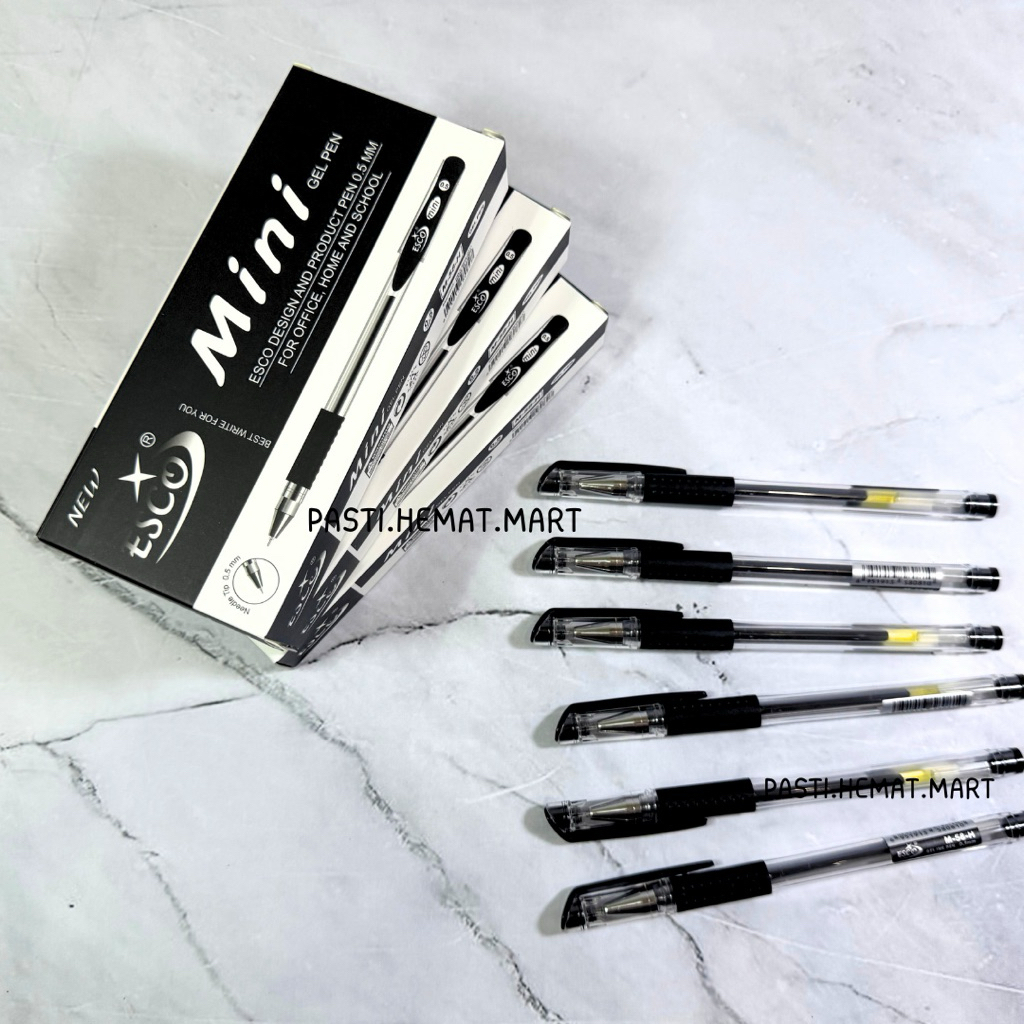 

Pulpen Gel Esco Mini | Hitam 0.5MM | Pena Gel Esco Hitam M58H
