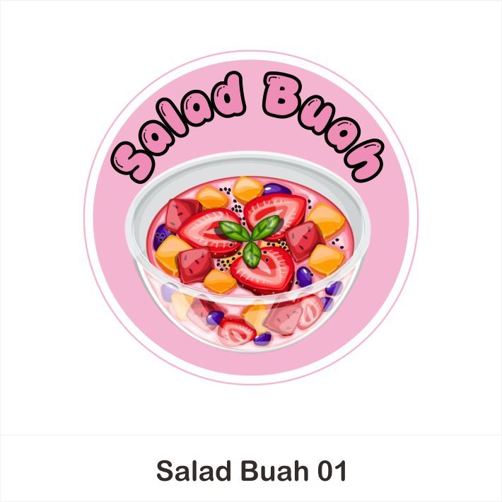 

[COD] 160 PCS Stiker Label Salad Buah