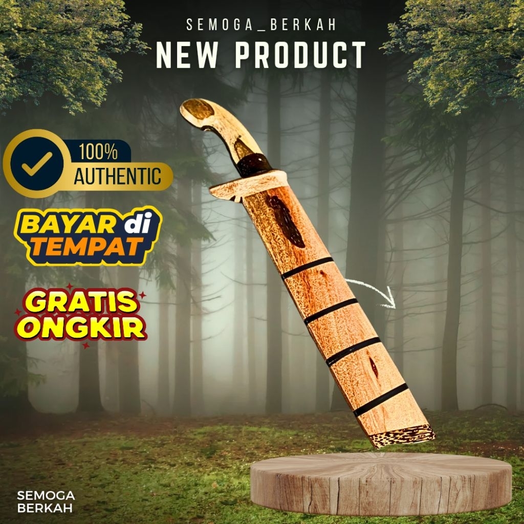 {SB} Pisau Sembelih Sapi Kambing Bahan Baja Per Asli Panjang Total 39cm