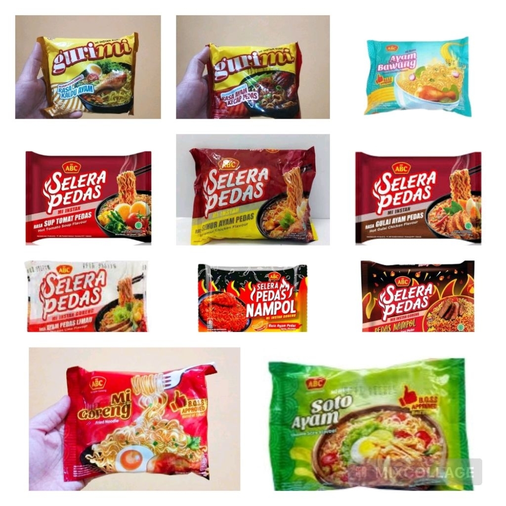 

Mie ABC All Variant Selera Pedas/Gurimi/Ayam Bawang/Soto Ayam/Goreng/Pedas Limau/Pedas Nampol