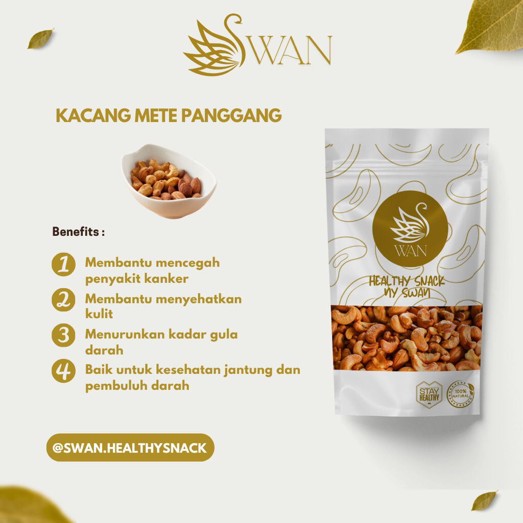 

SWAN - Mete Panggang / Kacang Mede Panggang / Roasted Cashew Nut Snack Sehat
