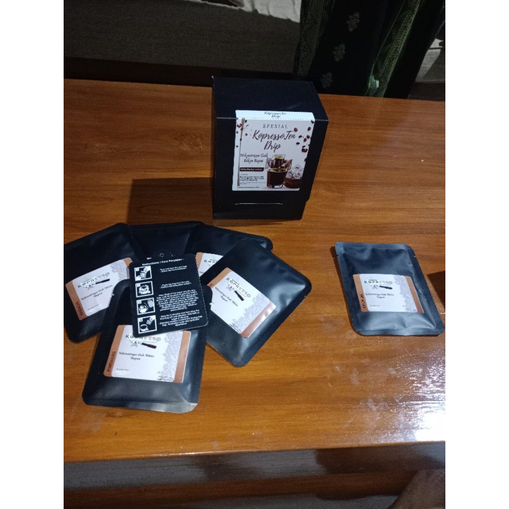 

Kopresso - Kopi Drip Bag Mandhailing Arabica Gayo Premium | Praktis Secepat Barista