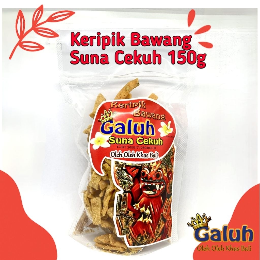 

Keripik Bawang Galuh 150g, Renyah Pedas Halal Oleh Oleh Khas Bali Rasa Bawang Kencur Murah
