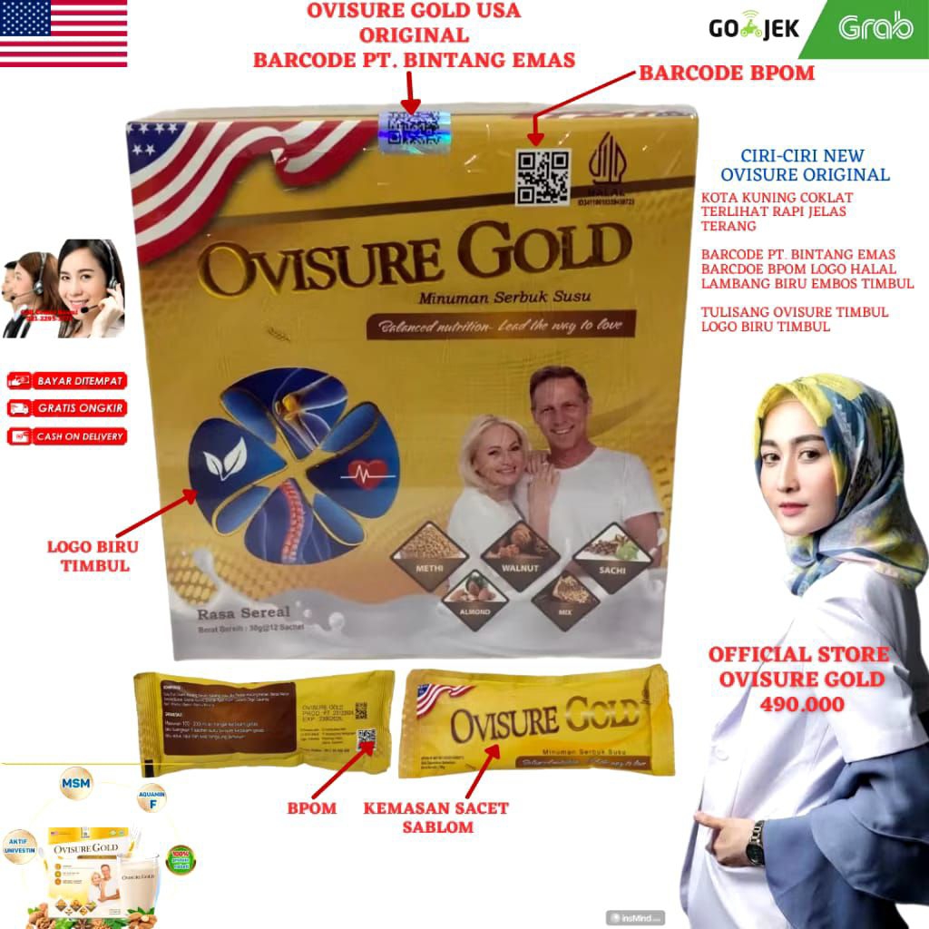 

OVISURE GOLD SUSU SEREAL SENDI OSTEOPOROSIS & SARAF KEJEPIT BPOM