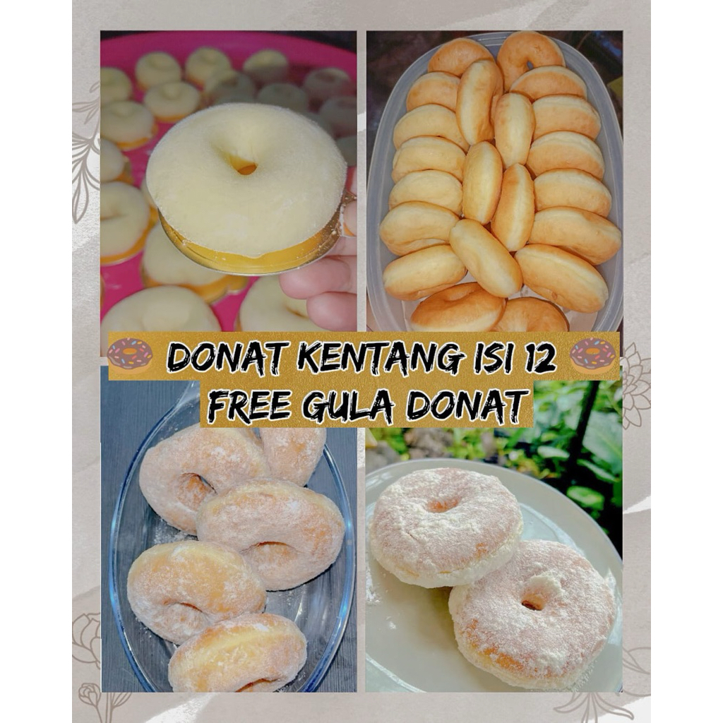 

DONAT KENTANG FROZEN isi 12 biji free gula tabur