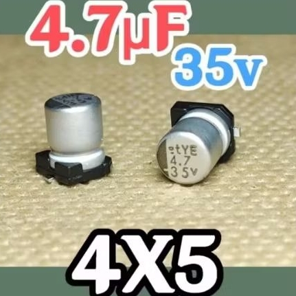 Solid kapasitor capasitor elko elco SMD 35V 35 v 4,7 uf 4,7 uf 4.7 uf 4.7uf 35v 35 volt 4x5 ORIGINAL