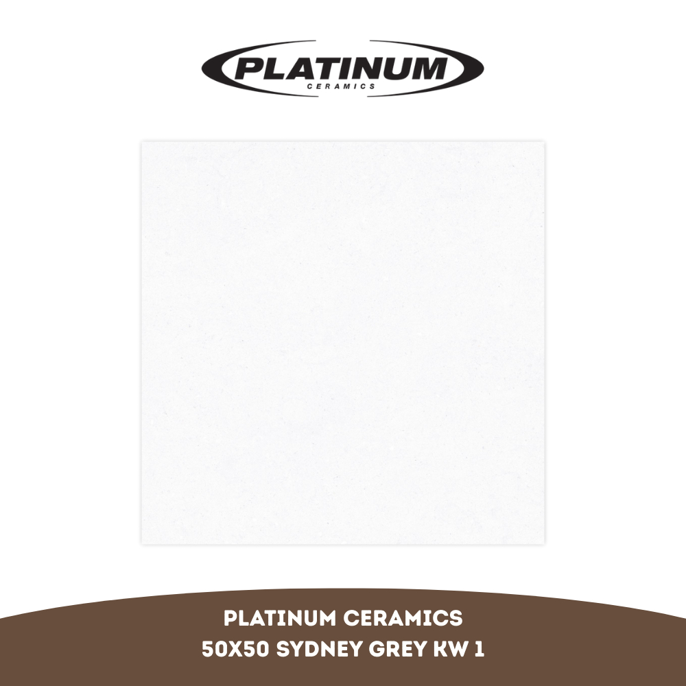 Keramik Platinum Sydney White 50X50 KW 1 per Box (Isi 4 Lembar / 1 m²) - Glossy