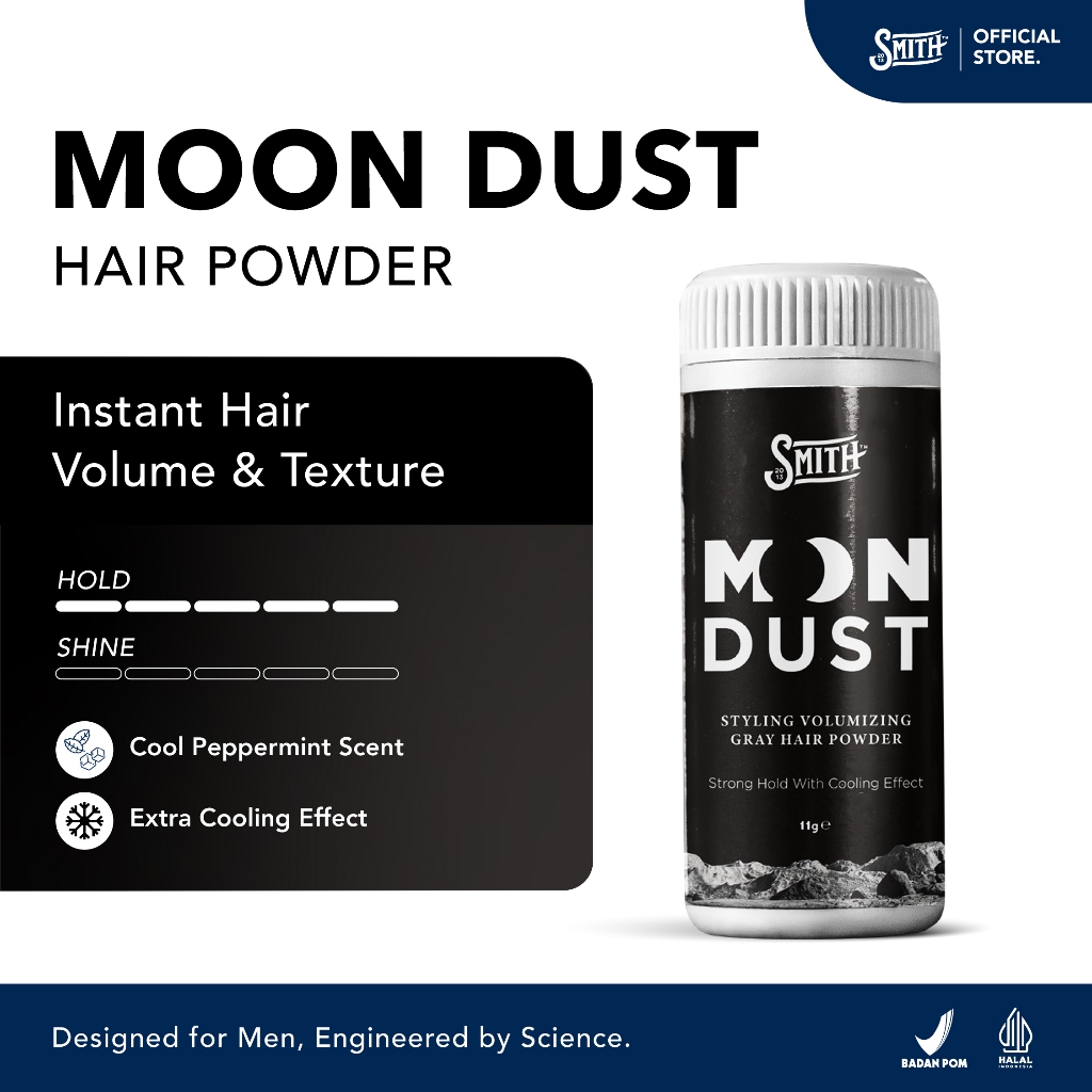 Smith Men Supply - Moon Dust Styling Volumizing Gray Hair Powder 11gr | Hair Powder Pria | Powder Ra