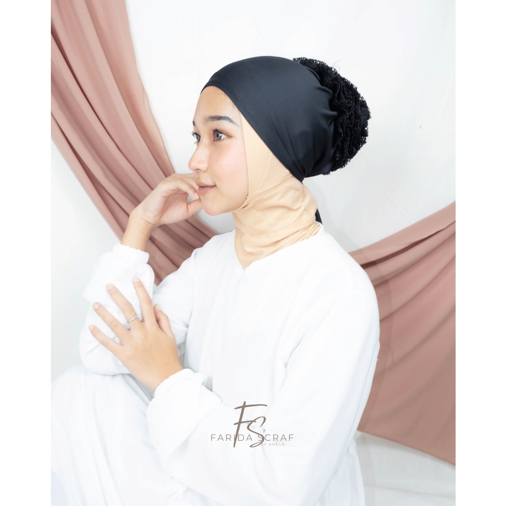 Ciput Turki Inner Hijab Cepol Brukat Premium Dalaman Hijab Jumbo Nyaman Elegan