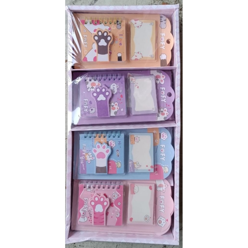 

Note Ring Memo 1Box 24pcs || Buku Memo Mini