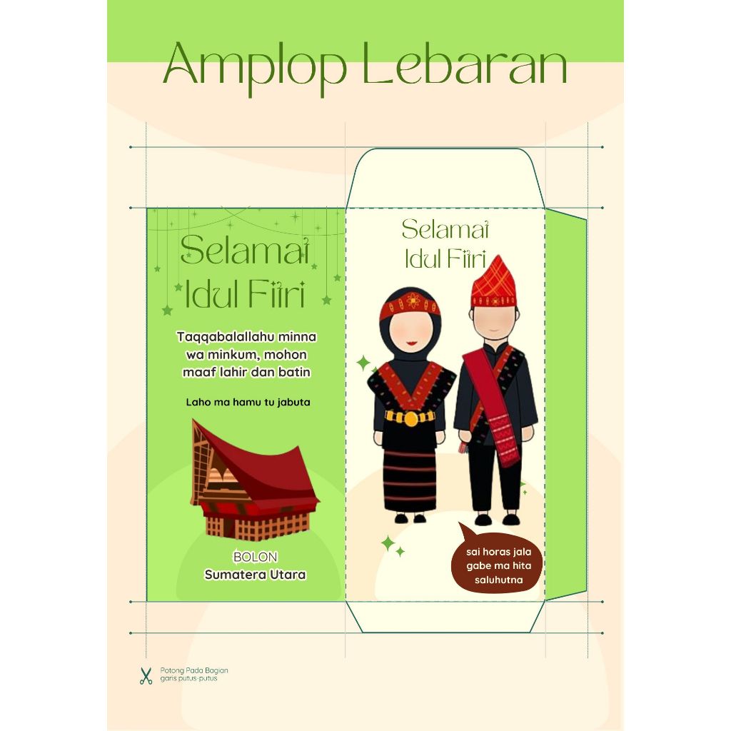 

(MEDAN/SUMATERA UTARA) AMPLOP LEBARAN SERI ADAT (ISI 100)