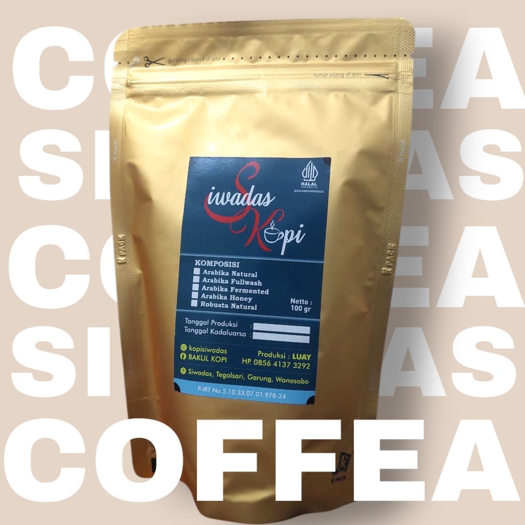 

Arabica Natural Kopi Siwadas 100% kopi