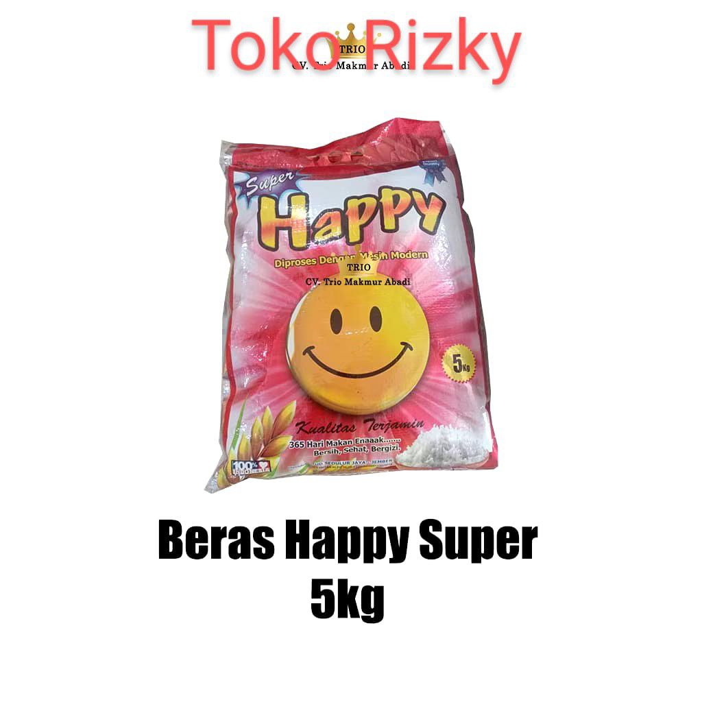 

Beras happy 5kg promo, Beras putih, beras curah 5 kilo