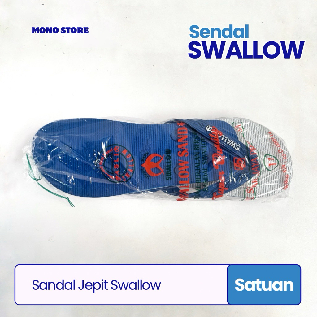 [Satuan] Sandal Jepit Original Swallow Pria Wanita / Sandal Jepit Swallow Warna Warni – Ukuran Lengk