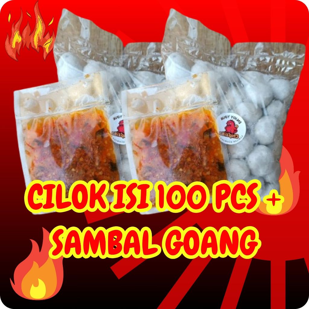 

Isi 100 pcs Cilok bonus Sambal Goang enak dan pedas Halal Cibal viral