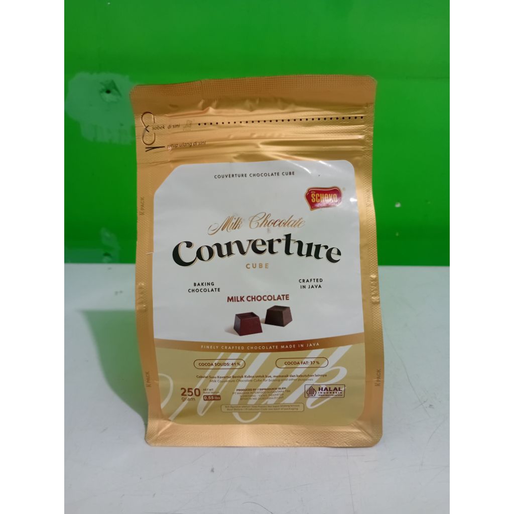 

SCHOKO Milk Chocolate Couverture Cube 250gr