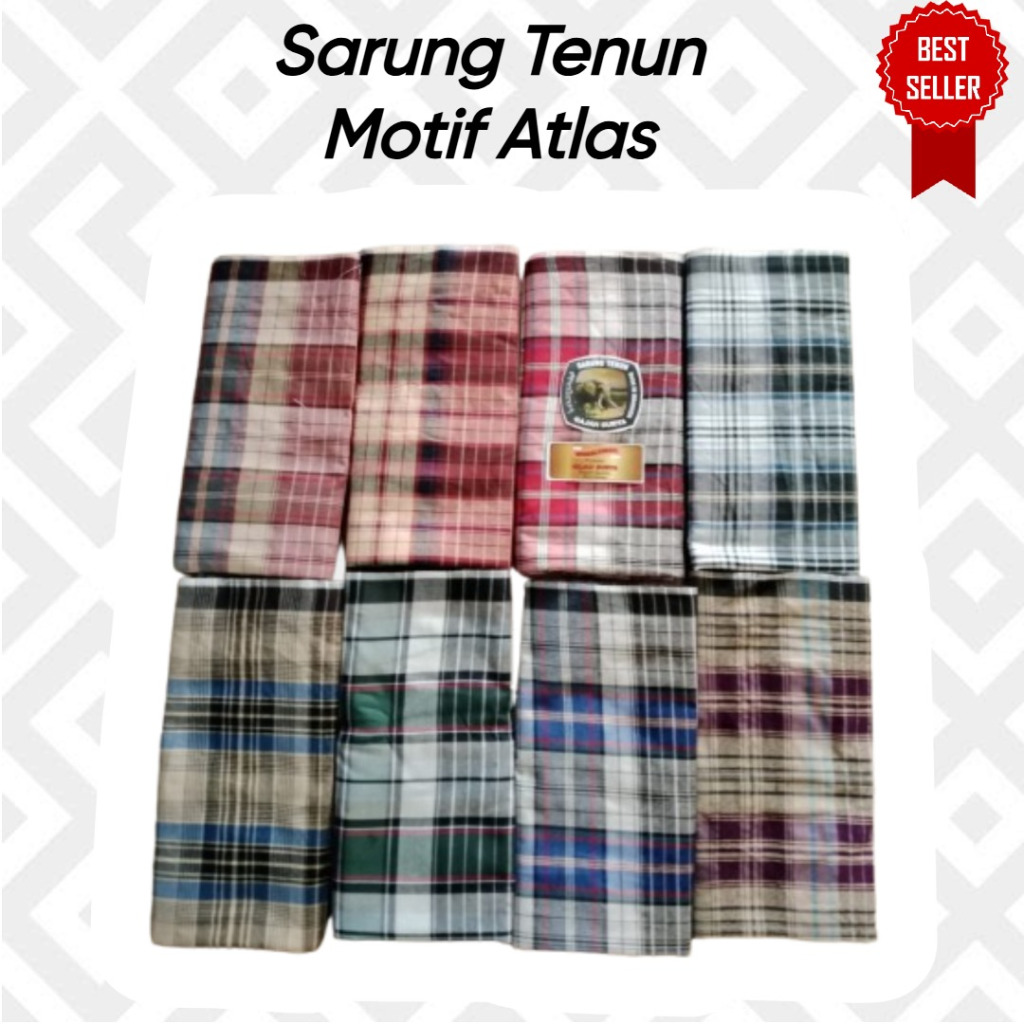 SUPER DEAL Sarung Tenun Gajah Unggul Kemasan Plastik+Cap Motif Dobby/Atlas Laki-laki Dewasa Murah