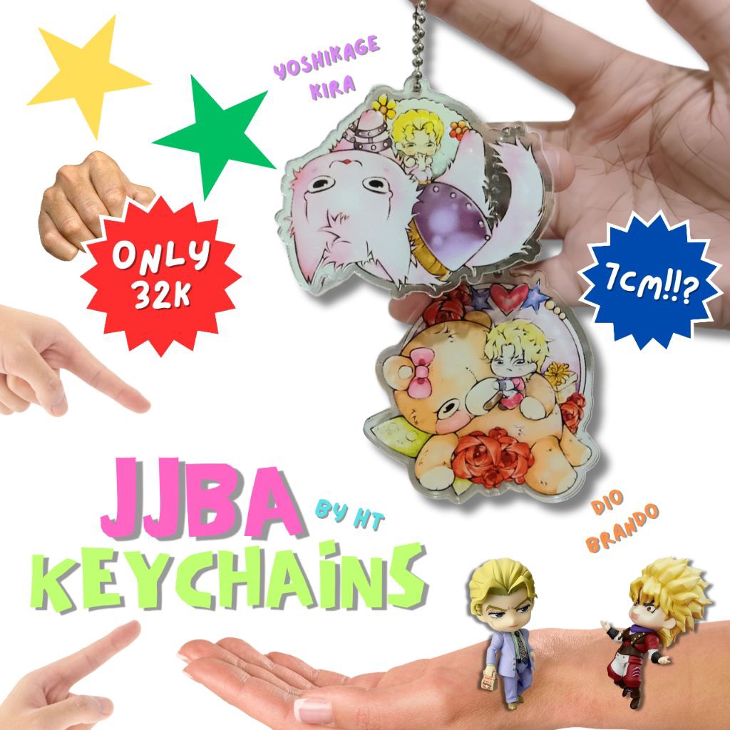 Jojo's Bizarre Adventure Keychains Yoshikage Kira Dio Brando Villain Edition