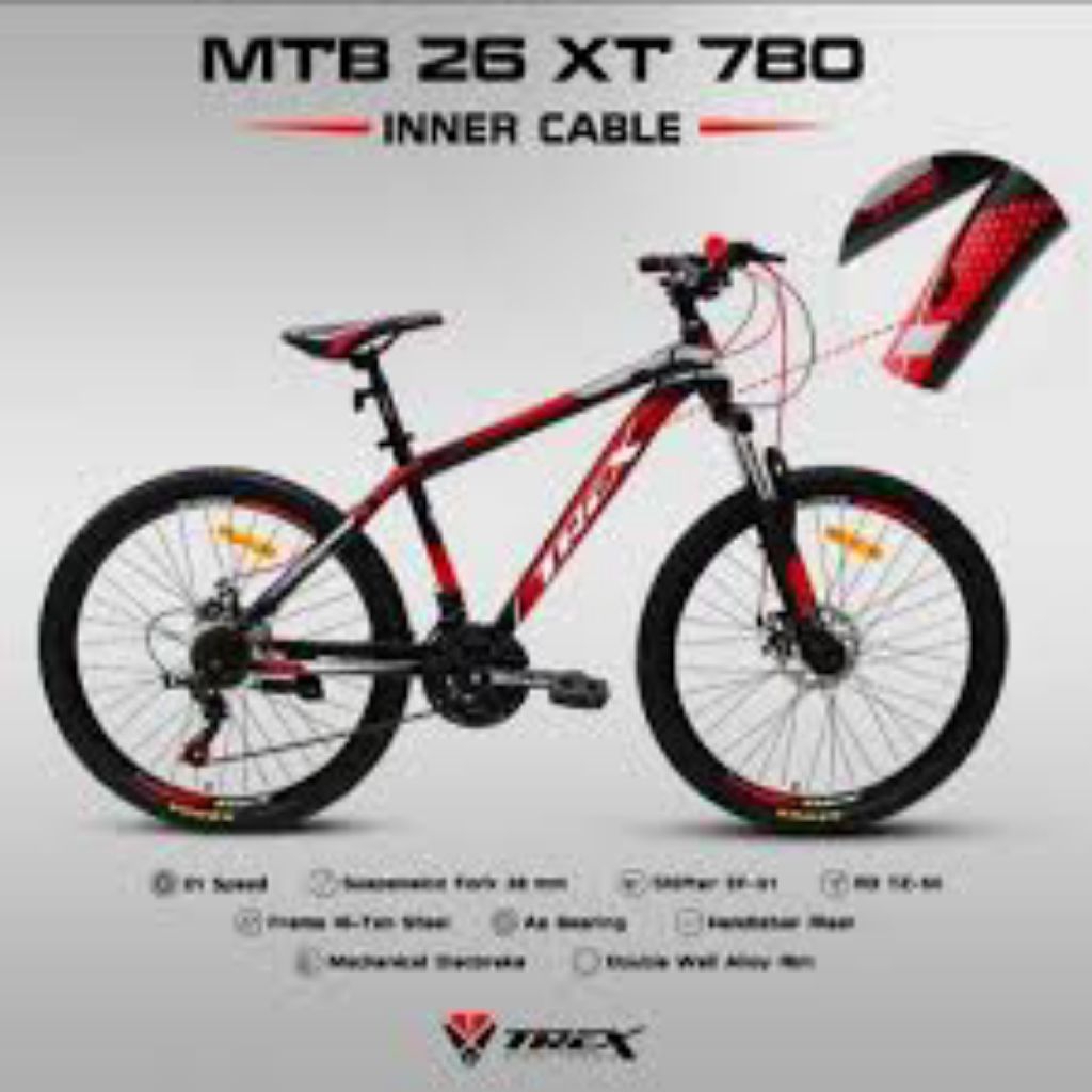 SEPEDA GUNUNG MTB 20 / 24 / 26 INCH TREX XT 780 / 782 / 789 FORKLOCK MURAH ASLI TREX SURABAYA CICILA
