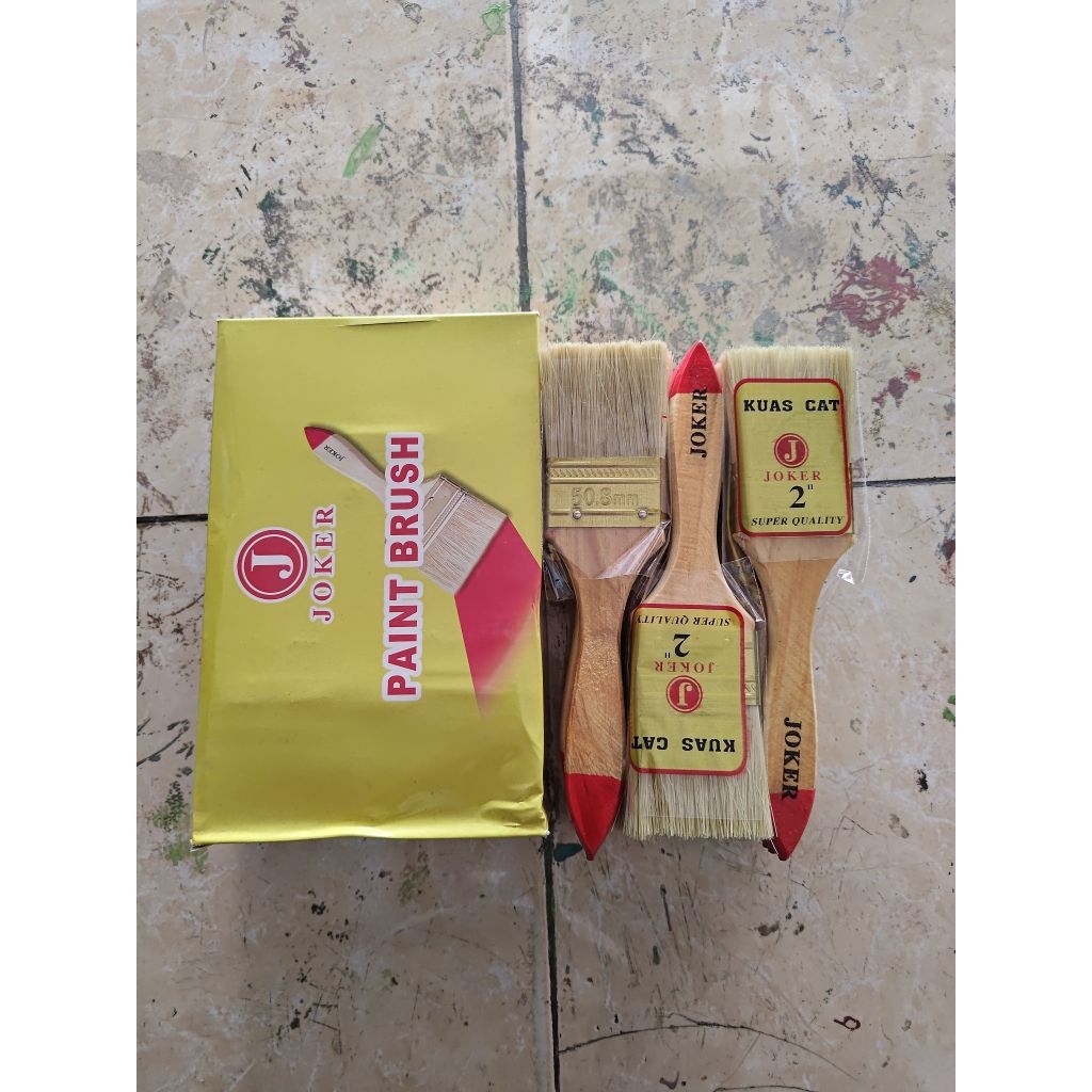 

KUAS UKURAN 2 IN | KUAS UNTUK CAT | DI JUAL PER SATU PAK ( ISI 1 LUSIN )