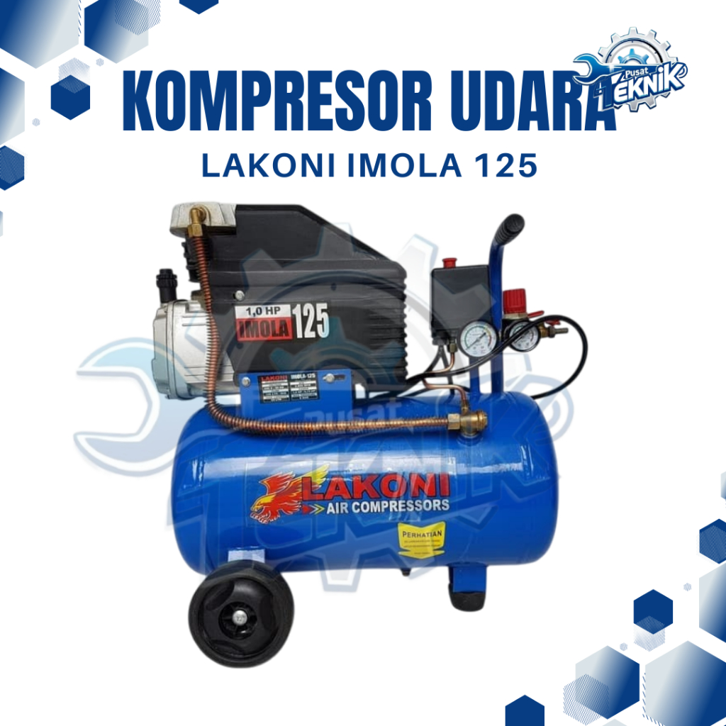 Lakoni Kompresor Angin Imola 125 Air Compressor 1 HP Air Compressor 1hp 25 ltr Umola125