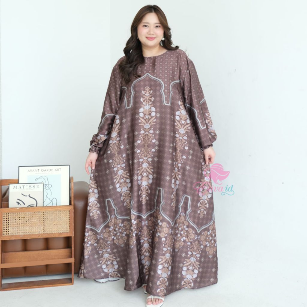 Gamis amaya silk jumbo ld 120 130 dan 140 cm