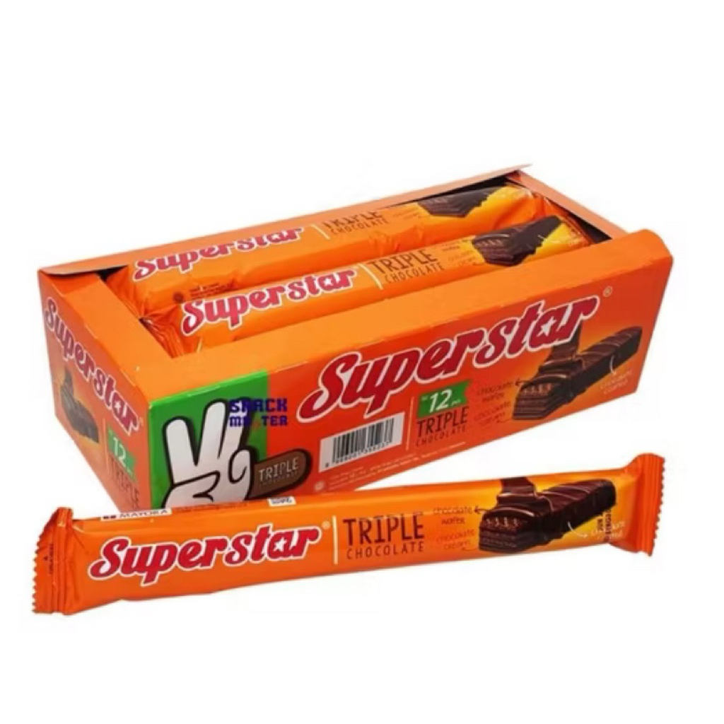 

SNACK GROSIR superstar triple chocolate isi 12pcsx18gr lebih hemat dan murah