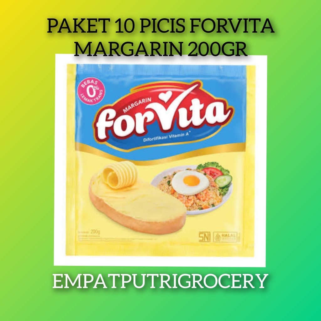 

Forvita margarin 200gr paket 10 picis