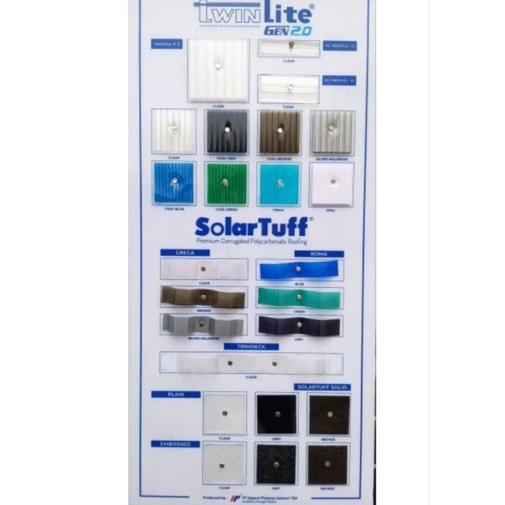 Polycarbonate, Solarflat, Solartuff