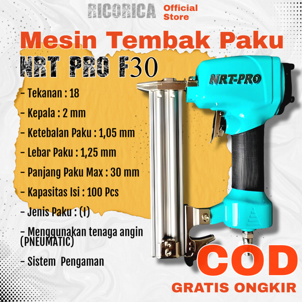 Alat Tukang Kayu Mesin Paku Tembak Paku Angin Untuk Kayu