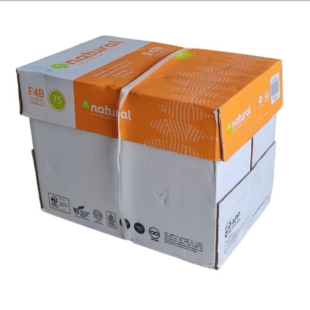 

Kertas Hvs Natural F4 75Gsm / 1 Karton Isi 5 Rim