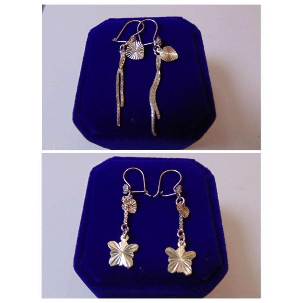 Anting Perak Wanita Dewasa/Anting Anak/Perak Asli 925/Lapis Emas Putih
