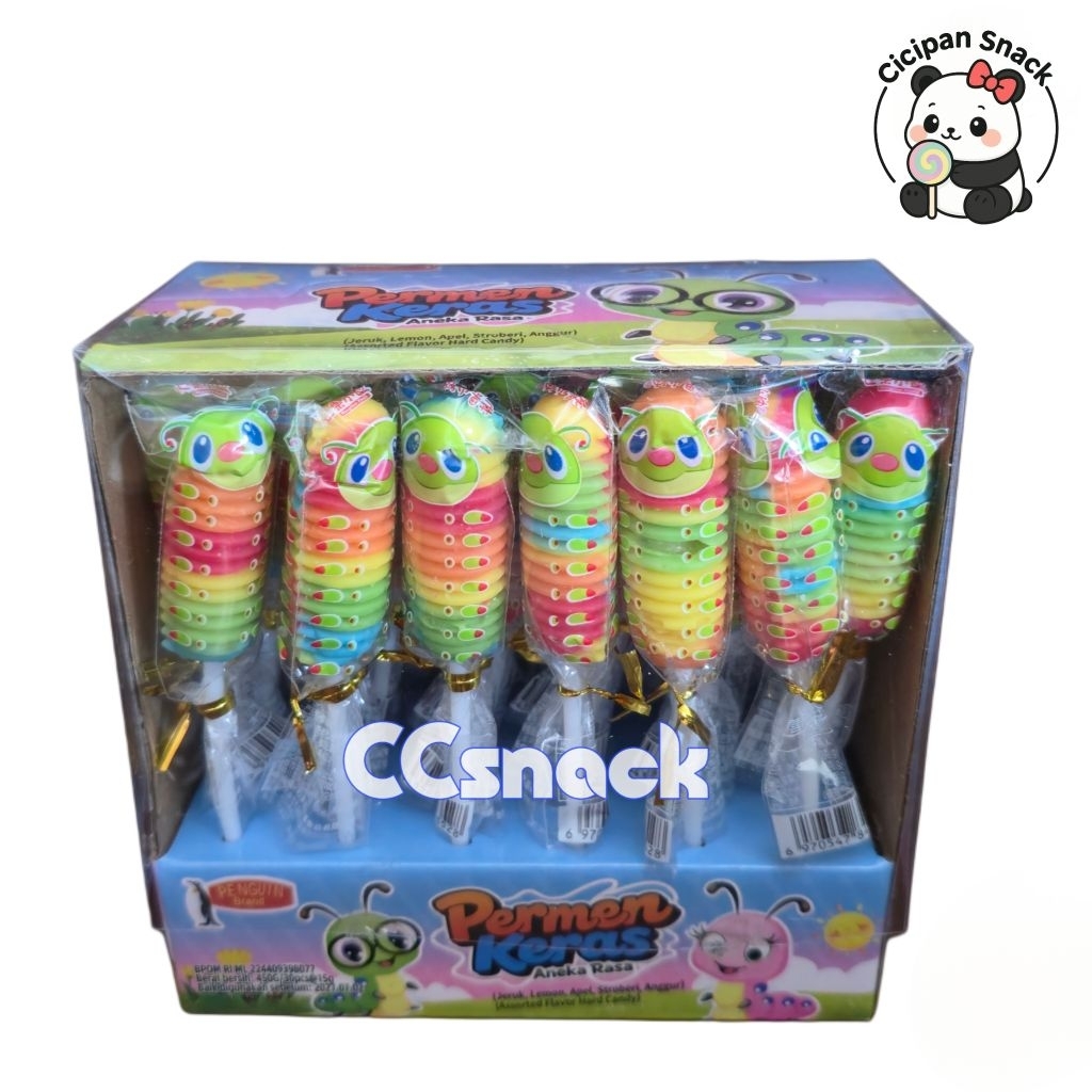 

PENGUIN ULAT LOLIPOP BOX ISI 30