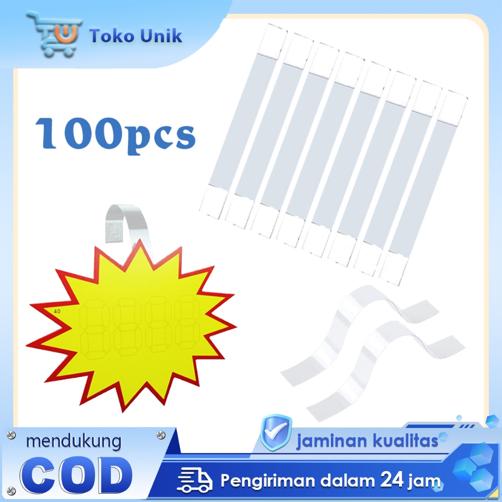 

100pcs Wobbler Promosi Toko Mika Display Kartu Promo Alat Display Promosi Toko Mika Label Harga
